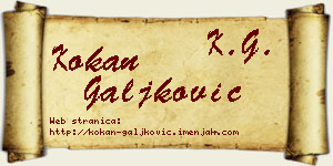 Kokan Galjković vizit kartica